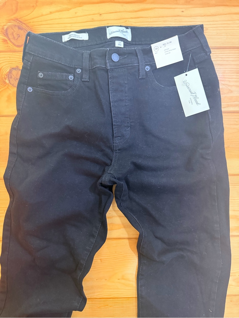Universal Thread 80s Slim Black Jeans Size 10 Regular NWT